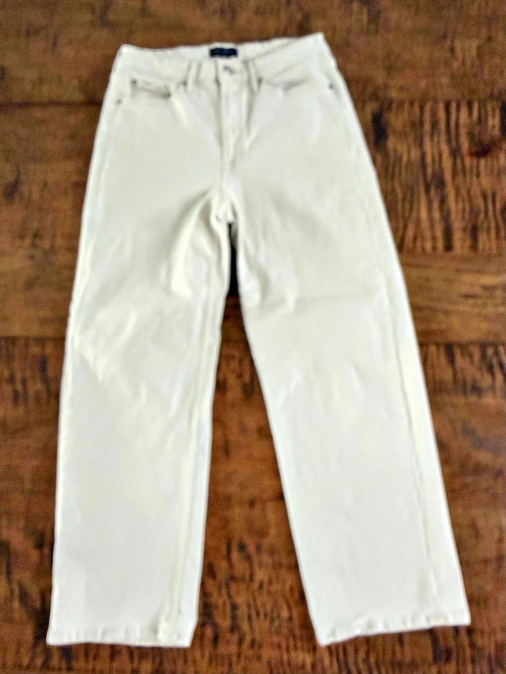 Free Assembly Super High Crop Wide Straight Off White Wide Straight Jeans Size 4